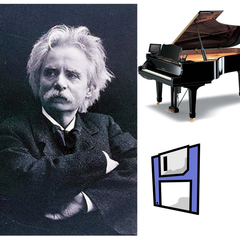 Grieg Classical Solo Piano Collection for Yamaha Disklavier on Floppy Disk