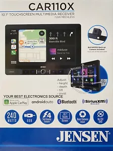 NUOVO Jensen CAR110X 1 DIN stereo per auto multimediali digitali con touchscreen 10,1", CarPlay - Foto 1 di 4