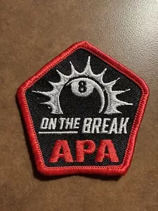 Patch APA American Poolplayers Pool 8 Eight BALL ON THE BREAK Award Billiards - Picture 1 of 1