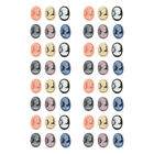 48pcs Resin Lady Head Flatback Charms for DIY Projects-PM