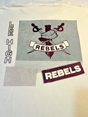 Camiseta deportiva vintage High School Rebels de una sola puntada para hombre grande Foto 1 de 4