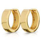 Pair Folding Creoles 585 Yellow Gold 14 Carat Gloss Earrings Women's Hinge Creoles