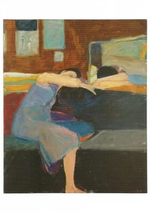 Postcard Richard Diebenkorn Sleeping Woman 1961 Kalamazoo MI Inst Fine Arts MINT - Picture 1 of 1