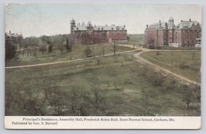 Gorham Maine ME State Normal School Principal Residence c1913 Postkarte - Bild 1 von 2