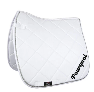 Schabracke - ROMY - individuell mit Name / Brandzeichen bestickt, weiß HKM - Bild 1 von 4