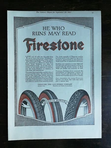 Vintage 1917 Firestone Tire & Rubber Company Full Page Original Ad 222 - Picture 1 of 1