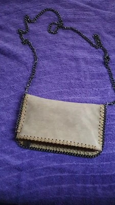 Leder Abendtasche ,Umhängetasche ,Handtasche  , Damen MC Cartney Steel - Bild 1 von 3