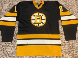VINTAGE DOUG LAURIE Boston Bruins #10 Jean Ratelle Hockey JERSEY size 40 - Picture 1 of 6