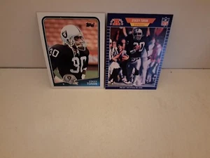 LOT OF 2 STACEY TORAN 1980s Cards Rookie 336 193 LOS ANGELES RAIDERS Notre Dame - Bild 1 von 1