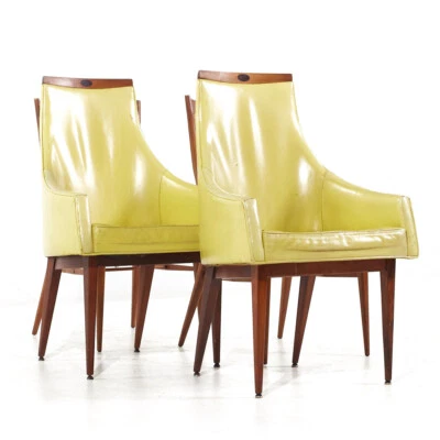 Paul McCobb for Directional MCM Bleached Mahogany Cane Dining Chairs -  Set of 4 - Image 1 of 4