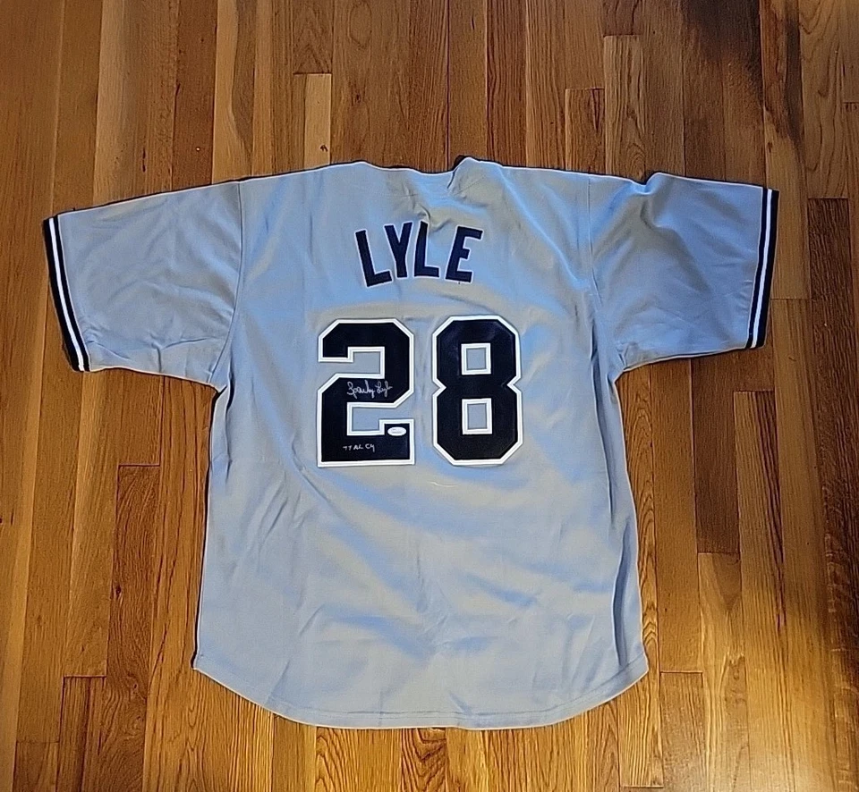 Sparky Lyle Autographed New York Yankees Signed Road Jersey JSA Autentication - Image 1 of 4