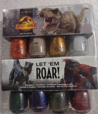Esmalte de uñas China MINI MUNDO JURÁSICO - ¡Let 'Em Roar! 8 colores x 1/8 oz D7 Foto 1 de 2