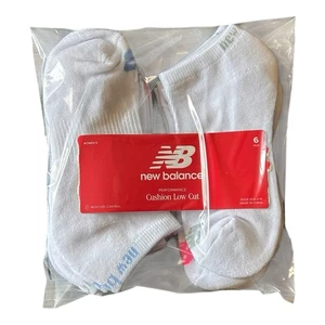 New Balance 6pk Performance Cushion Low Cut Socks Size 4-10 Women's NB Arch Supp - Picture 1 of 5