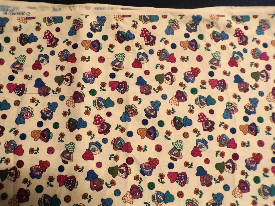 Edredones pequeños vintage de 51" Fabri-colcha pequeña Sunbonnet Sue botones florales por todas partes Foto 1 de 1