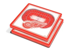NHL Detroit Red Wings 3D StadiumViews Coasters , 4" x 4" - Picture 1 of 4