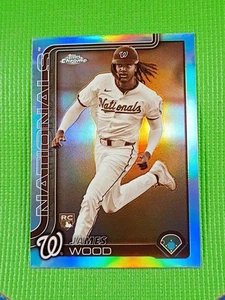 2025 Topps Chrome James Wood SP Rookie Sepia Refractor Card #132 Nationals⚾ - Picture 1 of 8