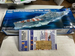 Trumpeter RN Roma...1/700...#5777 & Artwork Wood deck - Picture 1 of 2