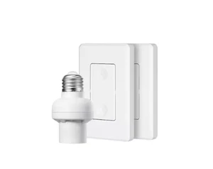 DEWENWILS 120V Remote Control Light Bulb Socket Wall Switch 2+1 White - Picture 1 of 8