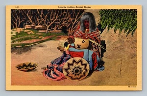 Vintage Apache Indian Basket Maker Native American Postcard AZ - Picture 1 of 2