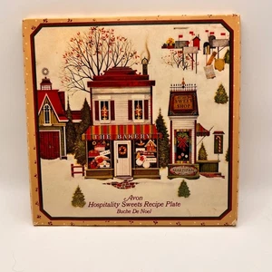 Plato de Receta Dulces Hospitalidad Avon Buche de Noel Country Navidad - Imagen 1 de 5