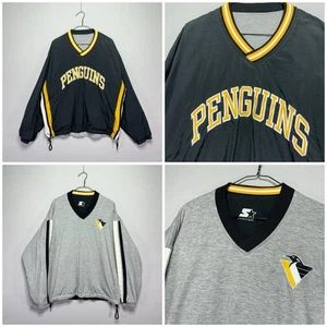 VTG Starter Pittsburgh Penguins Pullover Jacket - REVERSIBLE - NHL -LARGE - Picture 1 of 12