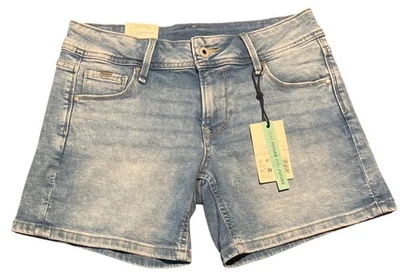 Pantalones Cortos Denim Pepe Jeans London Damas Calce Relajado Talla 25 Lavado Ligero Foto 1 de 4
