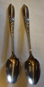 Community White Orchid Silverplate Demitasse Spoons - Picture 1 of 12
