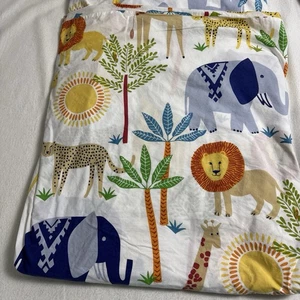 The Company Store Twin duvet Jungle Animals Primary Colors Cotton Reversible - Picture 1 of 9