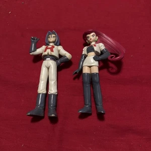 Vintage 1998 Tomy Team Rocket Pokemon Jesse & James Figures - Picture 1 of 11