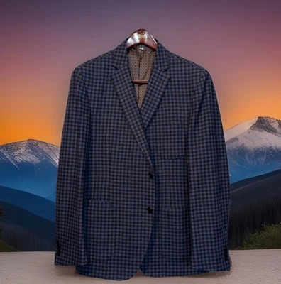 Blazer JKT New York Hombres 46L Cuadros Guinga Abrigo Deportivo Boda Negocios Preppy Foto 1 de 4