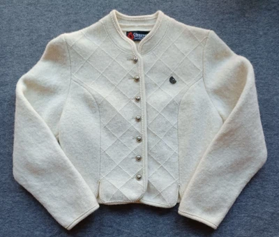 Geiger Tyrol Blazer Jacket Womens 38 Boiled Wool Button Front Cardigan Austria - Image 1 of 4