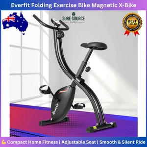 Everfit Exercise Bike X-Bike Folding Magnetic Bicycle Cycling Flywheel Fitness - Picture 1 of 7