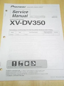 Pioneer Service Manual~XV-DV350 DVD/CD Receiver~Original~Reparatur - Bild 1 von 1