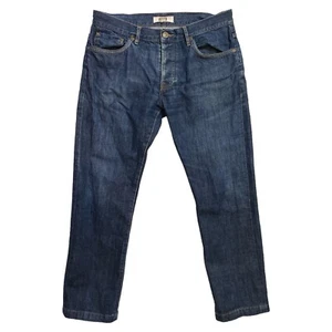 Elwood Jeans Men's 34 Blue Denim Straight Leg Classic Wash Button Up - Picture 1 of 8