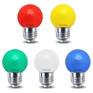 2W LED Mini Golf Ball Light Bulb E27 Colour Golfball Red Blue Green Yellow White - Picture 1 of 36
