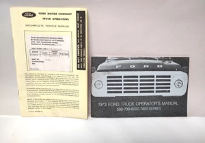1973 Ford Truck Operators Manual 500-750-6000-7000 Series Plus Extra IVM Read! - Picture 1 of 11