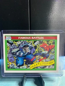 1990 Impel Marvel Universe Serie 1 #114 Hulk vs Spider-Man - Bild 1 von 4