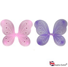 Butterfly Fairy Wings Glitter Girls Fancy Dress Angel Costume Party Accessory UK