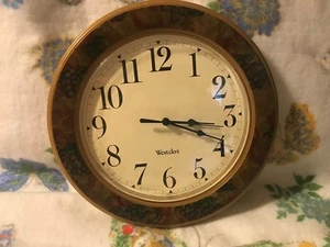 Westclox 11 in. L x 11 in. W Indoor  Analog  Wall Clock  Plastic  Grape design - Picture 1 of 12