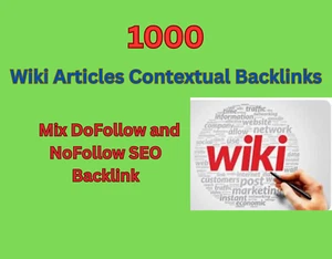 1000 Wiki Artikel Kontextuelle Backlinks Mix DoFollow und NoFollow SEO Backlink - Bild 1 von 1