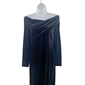 AllSaints Delta Velvet Cocktail Dress, Size UK 12, Black, RRP £129 - Picture 1 of 18