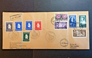 BroadviewStamps Air mail KLM cover, Netherlands to South Africa. Folded. Rare. - Bild 1 von 4