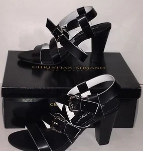 CHRISTIAN SIRIANO para mujer PAYLESS tacones con tiras "REX" NEGROS talla 7 NUEVO en caja - Imagen 1 de 9