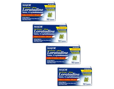 Antihistamínico Loratadina 10 mg Alergia Mayor No Somnolencia, 90 Comprimidos - Paquete de 4 Foto 1 de 4