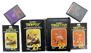 Target Fun + Tank Plus CIB Atari 2600 1977 Sears Tele Games Lot Complete in Box - Picture 1 of 9