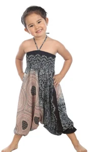 Pantalones Lofbaz Niños Harén Tailandés Aladino Pirata Niños Bohemio Suelto Hippie 4-5 Años - Imagen 1 de 5