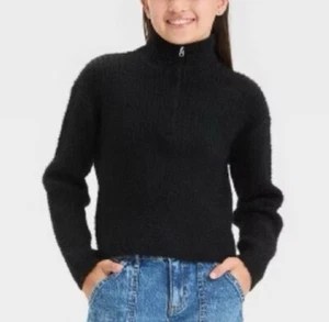 Art Class Black Half-Zip Sweater Kids XL - Picture 1 of 4