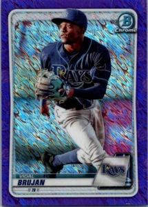 2020 Bowman Chrome - Prospects Purple Shimmer Refractor #BCP-241 Vidal Brujan - Picture 1 of 2