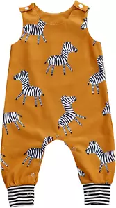 0-6 Mos Baby Boy Girl Farm Clothes Cartoon Animals Print Jumpsuit Romper - Picture 1 of 12