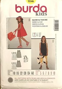 Burda Kids 9546 Dress Bag Robe Pattern Size 5-10 Uncut - Picture 1 of 2